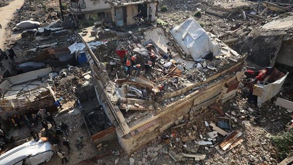 انهيار مبنى في غزة