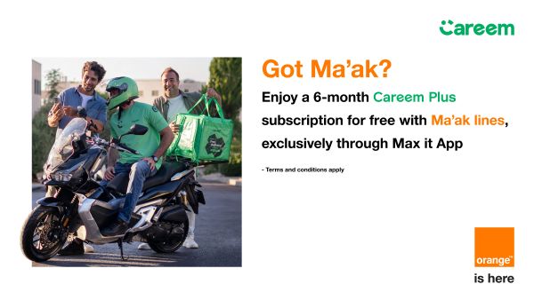 Orange Jordan Grants “Ma’ak” Line and “Visitors” Line Customers Free Months of Careem Plus