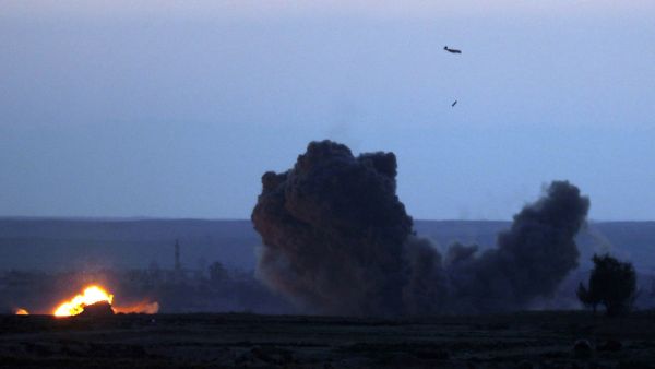airstrikes on ISIS site