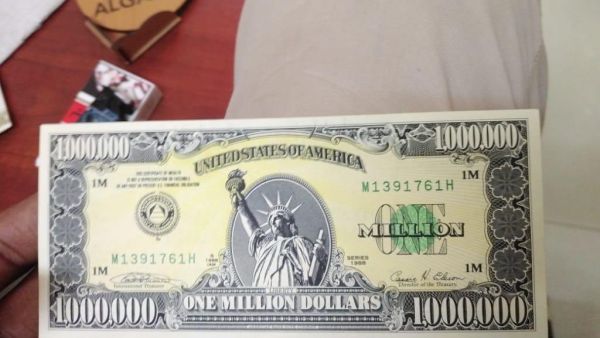 million dollar banknote