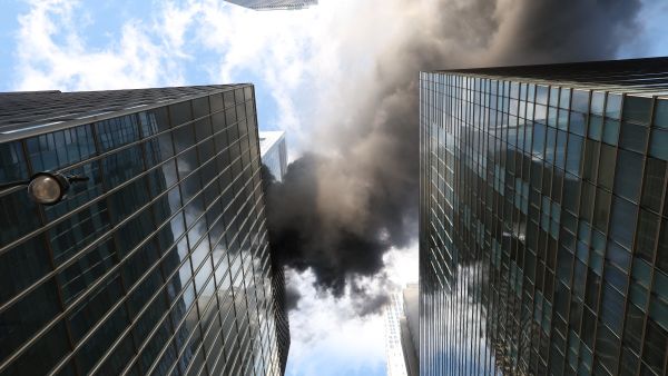 Massive fire erupts in Midtown Manhattan
