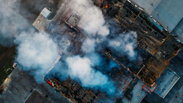 Arson fire destroys major Kimberly-Clark warehouse in Ontario, California