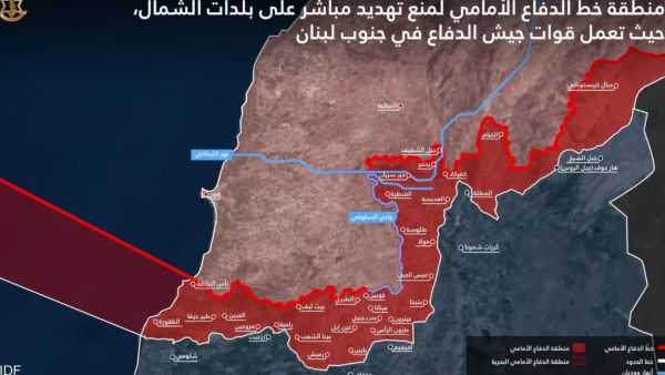 خريطة انتشار جديدة للجيش الإسرائيلي داخل جنوب لبنان