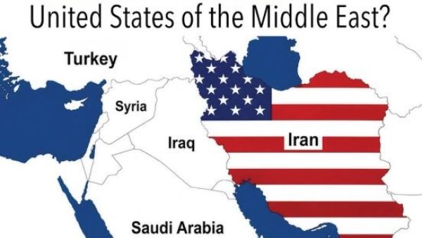 إيران بالعلم الأميركي