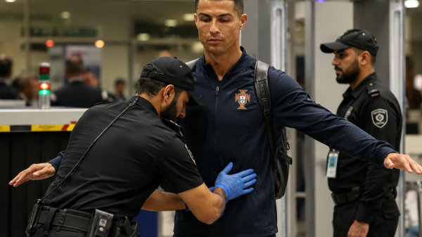 تفتيش أمني للنجم البرتغالي