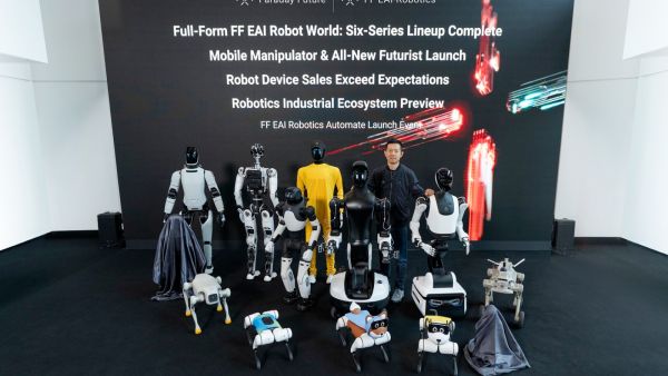 فاراداي فيوتشر تكشف عن المرحلة الثانية من عالم FF EAI Robot World وتطلق روبوتاً بشرياً جديداً ومنظومة روبوتات صناعية متكاملة