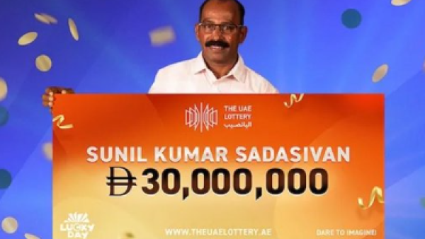 Indian expat in Abu Dhabi wins Dh30 million UAE lottery jackpot