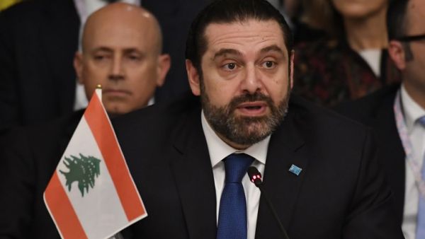 Lebanese Prime Minister and Leader of the Future Movement Party Saad Hariri attends the Ministerial meeting "Lebanon, building trust: a viable security for the country and the region" on the support of the Lebanese security forces, at Foreign ministry headquarters, Farnesina palace, in Rome on Mar. 15, 2018. 
(Andreas SOLARO / AFP)