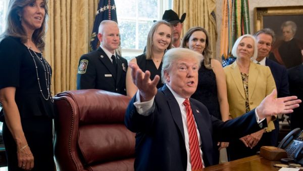 U.S. President Donald Trump is slamming reports suggesting he is not mentally fit for office (AFP/File Photo)	