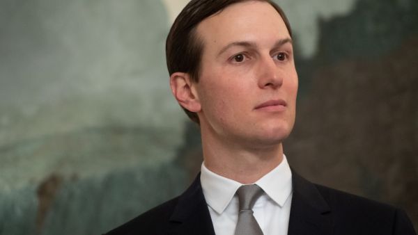 Senior White House Adviser Jared Kushner attends a signing ceremony where US President Donald Trump signs a Proclamation on the Golan Heights. (SAUL LOEB / AFP)