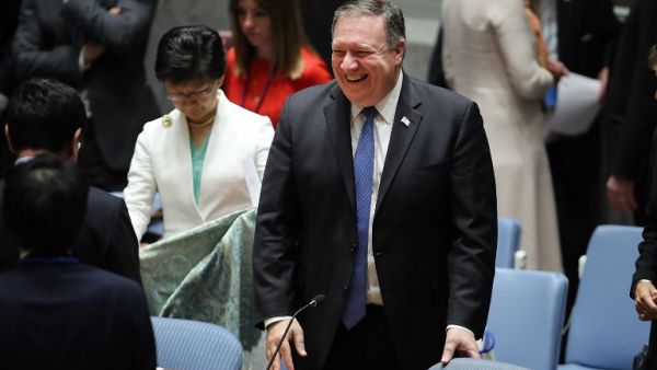 United States Secretary of State Mike Pompeo arrives to chair a United Nations (U.N.) Security Council meeting on September 27, 2018 in New York City (AFP)
