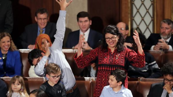  Rashida Tlaib along with her kids during the first session of the 116th Congress at the U.S. Capitol in Washington
CHIP SOMODEVILLA / GETTY IMAGES NORTH AMERICA / AFP