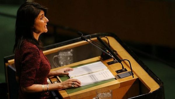 Ambassador to the United Nations, speaks on the floor of the General Assembly (AFP/File Photo)	