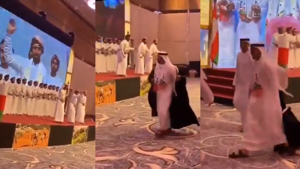 كان مغردون قد أرجعوا تصرف عبدالله زايد" إلى غضبه من سماع كلمات (من ظفار إلى مسندم ... للكبير و للصغير)