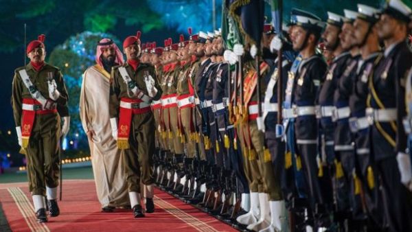 لم يفت ولي العهد السعودي استغلال مناسبة التوتر الامني بين الهند وباكستان 