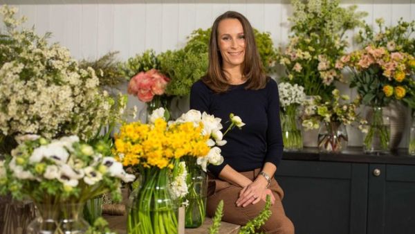 Florist Philippa Craddock poses for a photograph in her studio in London on March 29, 2018. (Source: AFP)