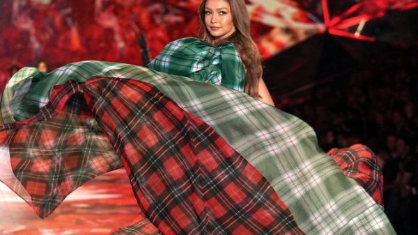 Gigi Hadid walked the runway during the show. (Source: AFP)