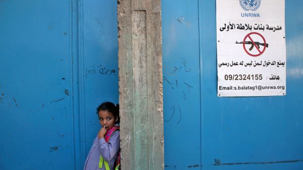 A pupil at a UNRWA school. (AFP / File Photo)