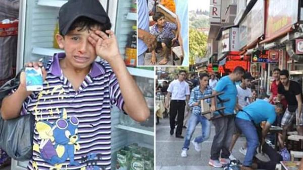 الاعتداء على طفل سوري اثناء قيامه ببيع الورق الصحي