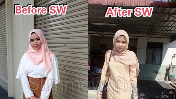 Chasing after the wife, the husband pleads with her to take him back. "Because now I'm slim and beautiful?" she responds before walking away (Facebook)

