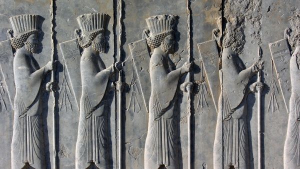 Immortals carving, Persepolis (Wikipedia)