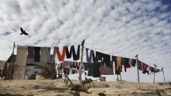 A Bedouin encampment is seen in the E1 area, between Jerusalem and the Israeli West Bank settlement of Maale Adumim, on December 3, 2012. (AFP/File)