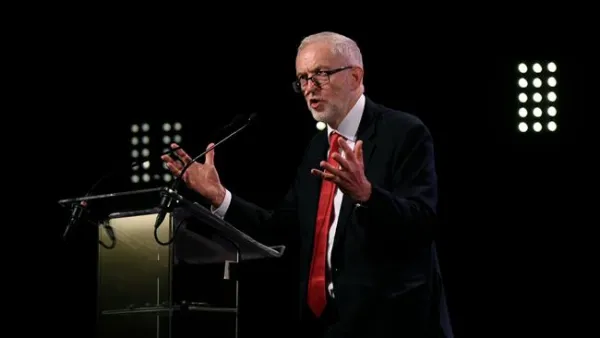 British Labour Party leader Jeremy Corbyn says parliament should decide in the event of a military strike on Syria and not the British government (AFP/File Photo)	