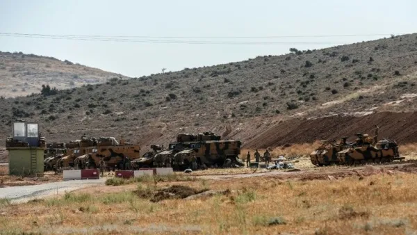 Turkish troops at the Syrian-Turkish border (AFP)