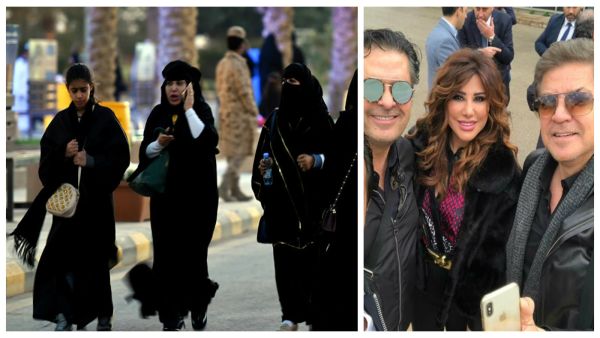 نجوى كرم برفقة راغب علامة ووليد توفيق في السعودية 