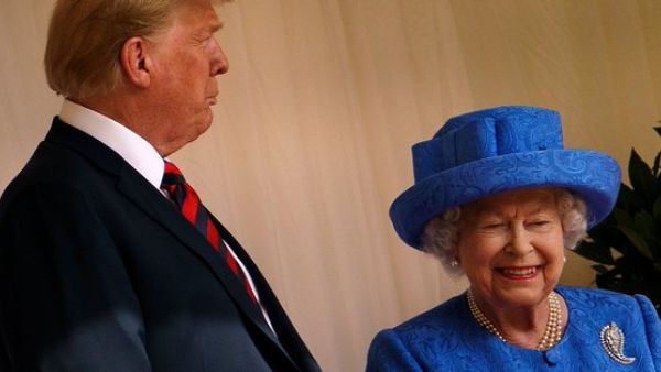 Queen Elizabeth and Donald Trump (Twitter)