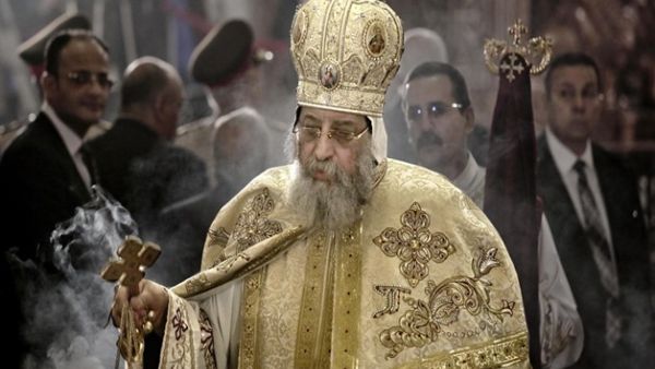 Pope Tawadros II of Alexandria and the Patriarch of Saint Mark’s Diocese (AFP/File)