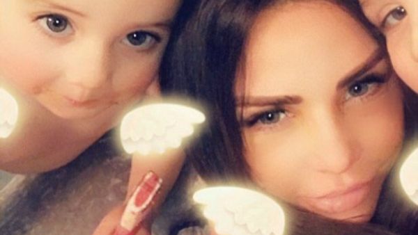 Recovering: Katy underwent surgery a week ago to correct a botched facelift (Source: Katie Price - Instagram)