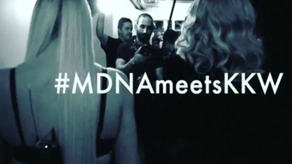 Big business: Madonna, 59, teased a skincare collaboration with Kim Kardashian's KKW brand via a racy Instagram video on Wednesday (Source: Madonna - Instagram)