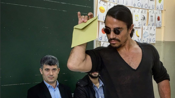 Saltbae votes. (Twitter)