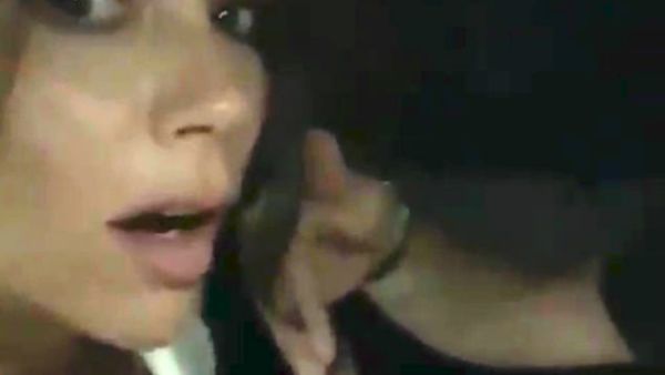 Last minute: Victoria Beckham is seen in an Instagram Stories video getting her hair trimmed as she rides along in the back of a car on her way to the People's Choice Awards on Sunday (Victoria Beckham - Instagram)