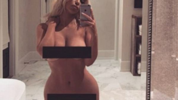 Mixed response: Kim's naked selfies often draw both positive and negative reactions (Source: )