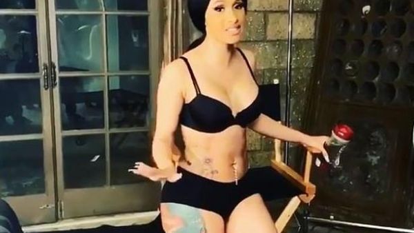 Cardi B has been hard at work getting her post-pregnancy body back in shape as she posted a revealing video to her Instagram on Friday (Instagram)