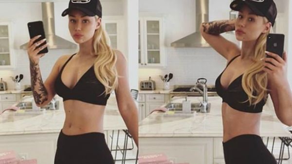 Real or fake? The actress criticised this picture of Iggy which she posted on Instagram showing off her weight loss results (Source: Iggy Azalea - Instagram)