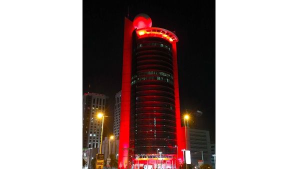 Etisalat Building Light Up for Inclusion.