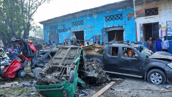A suicide car bomb first detonated after being rammed into the gates of Hotel Nasa Hablod Two (AFP)