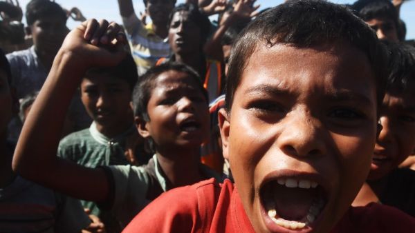 Young Rohingya refugees (AFP)