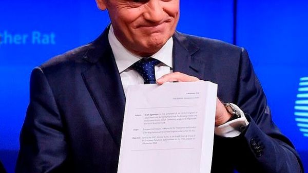 EU council chief Donald Tusk said leaders will gather to approve the long-awaited text on November 25 - but raised eyebrows by adding the caveat 'if nothing extraordinary happens' (AFP)