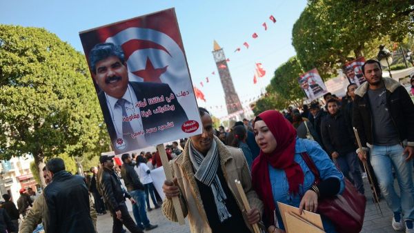 Anniversary of the revolution in Tunis (J.Ciochon/Twitter)
