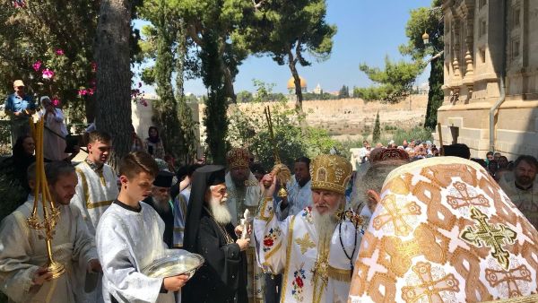 Current Greek Orthodox Patriarch Jerusalem, Theophilus III (Twitter)