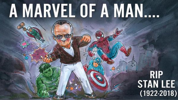 Tribute to comic-book icon, creator of the modern superhero Stan Lee (Twitter)