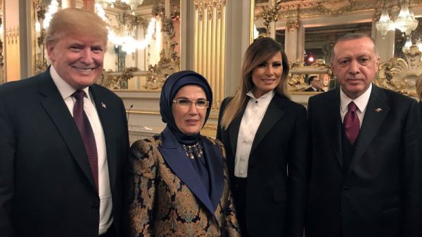 Turkish President meets world leaders in Paris (Twitter)