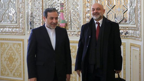 Maciej Lang, Poland's under secretary of state for Asia, Africa and the Middle East policy, meets Iran's deputy foreign minister for political affairs (Twitter)