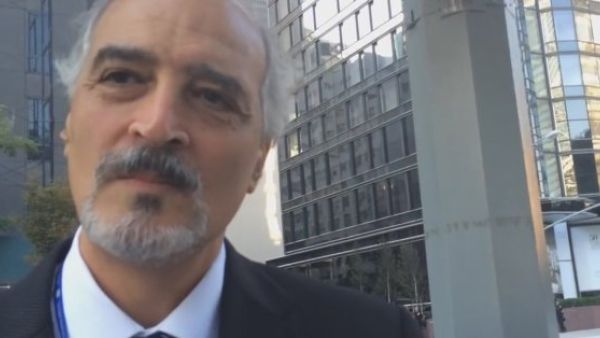  UN General Assembly on Monday, Syria’s UN Ambassador Bashar al-Ja’afari  (Twitter)