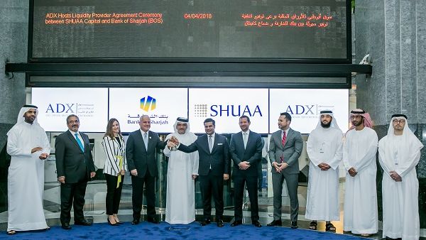 The Exchange hosted senior representatives to officially mark the commencement of Liquidity Provision services for Bank of Sharjah shares on the exchange by SHUAA Capital. The Exchange hosted senior representatives to officially mark the commencement of Liquidity Provision services for Bank of Sharjah shares on the exchange by SHUAA Capital.