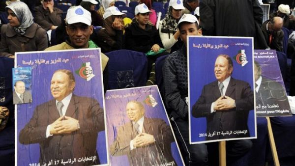 Supporters of Algerian President Abdelazziz Bouteflika gather during a political meeting ahead of the country's presidential election in 2014. (AFP/Farouk Batiche) Supporters of Algerian President Abdelazziz Bouteflika gather during a political meeting ahead of the country's presidential election in 2014. (AFP/Farouk Batiche)